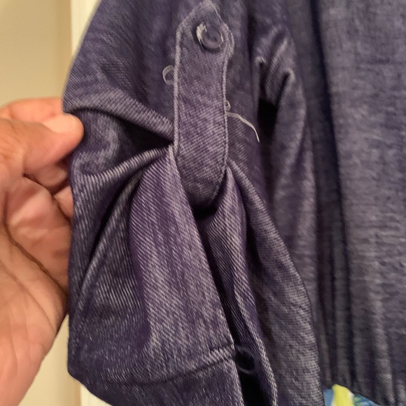 Denim top, multicolor skirt maxi dress - Picture 3 of 9